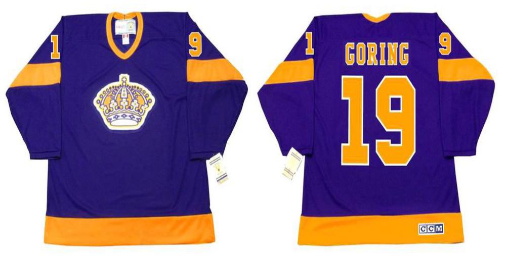 2019 Men Los Angeles Kings 19 Goring Purple CCM NHL jerseys